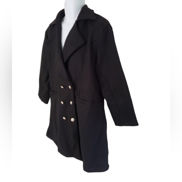 DOUBLE Breasted Classy Office Plus Fall Dark Acadamia Classy Overcoat - Women's - Picture 3 of 8